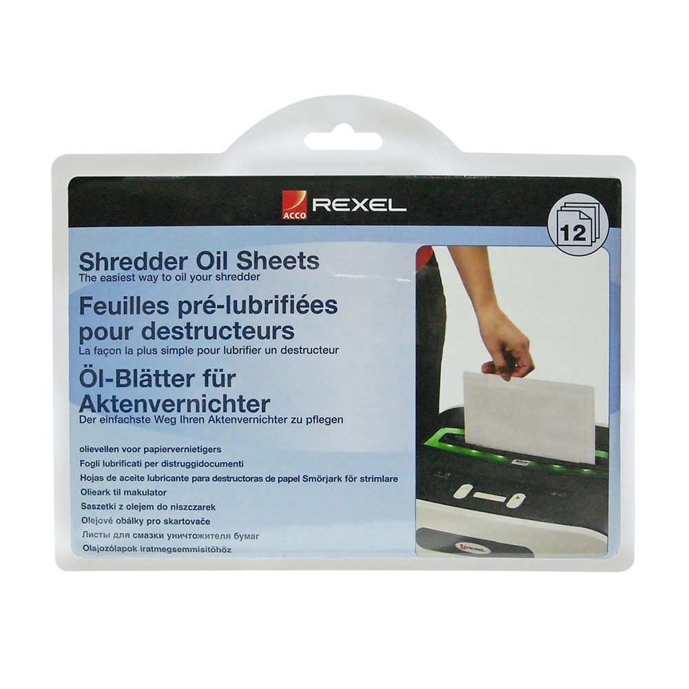 Lubricante en Hojas para Trituradoras Rexel