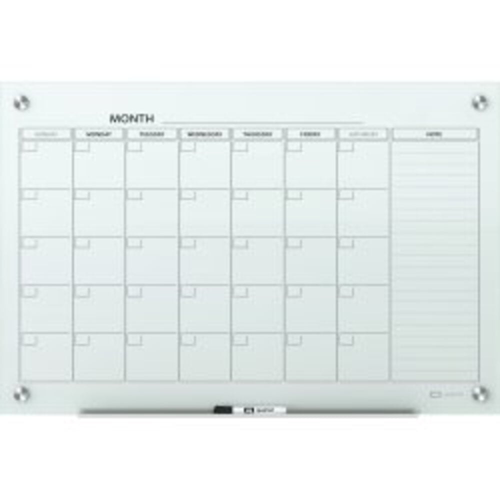 Pizarra de Vidrio Calendario Mensual Magnética 60x90 cm