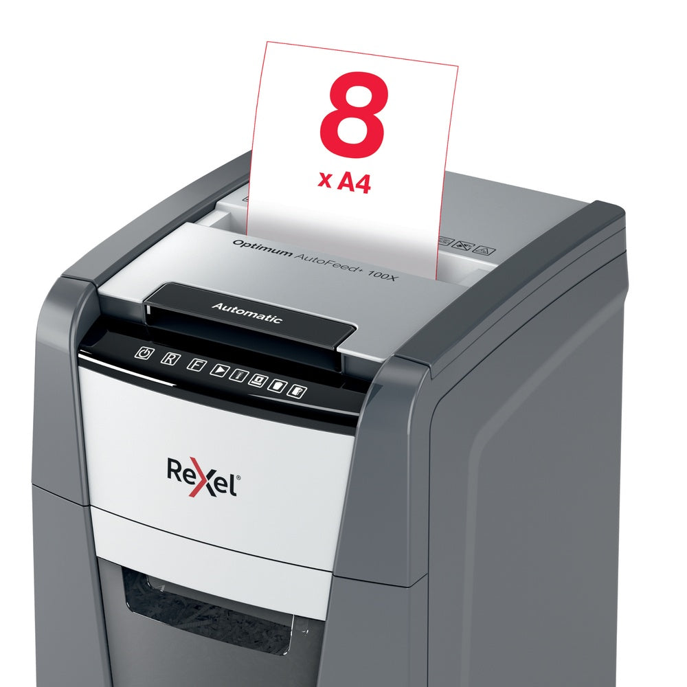 Trituradora de Papel Rexel Optimum Auto+ 100X P4 100 Hojas