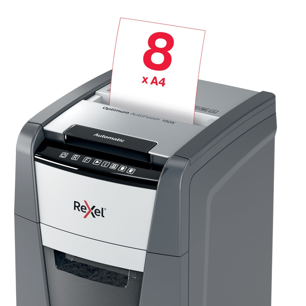 Trituradora de Papel Rexel Optimum Auto+ 150X P4 150 Hojas