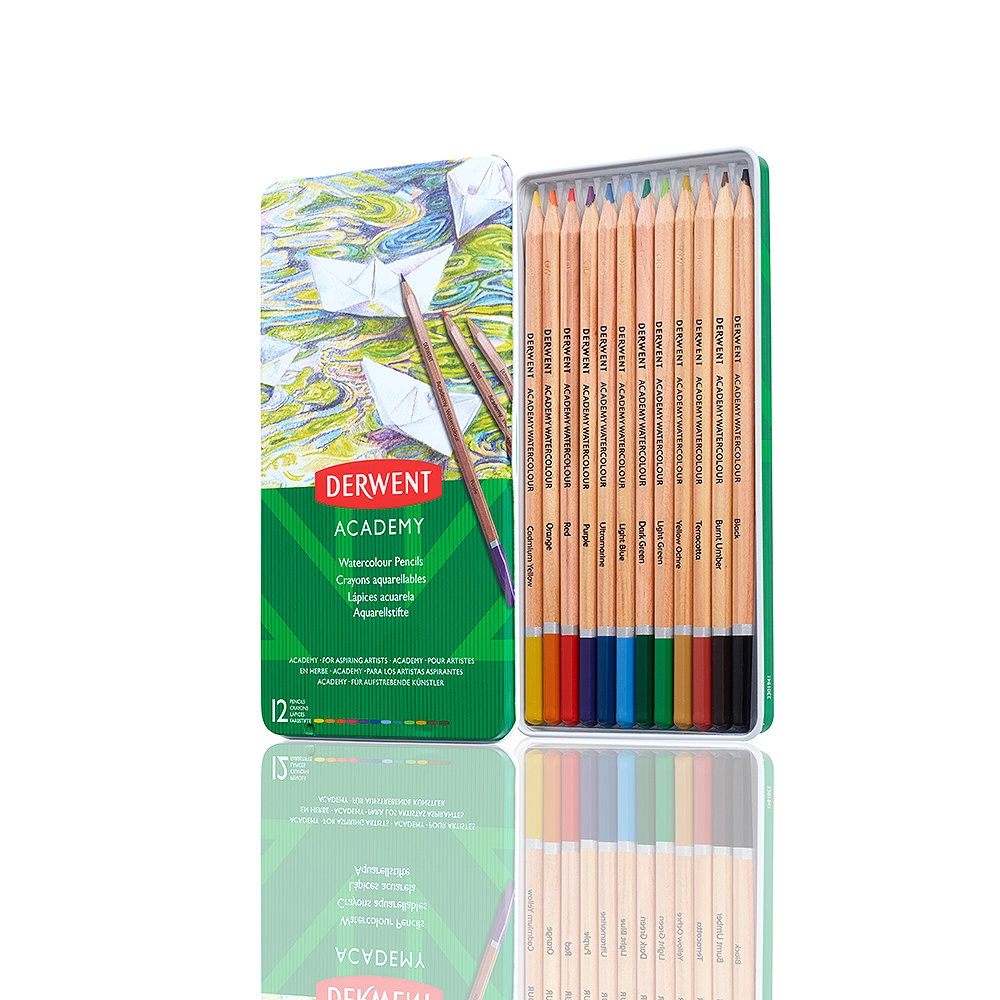 Caja de Lápices Acuarela 12 Colores – Solubles en Agua