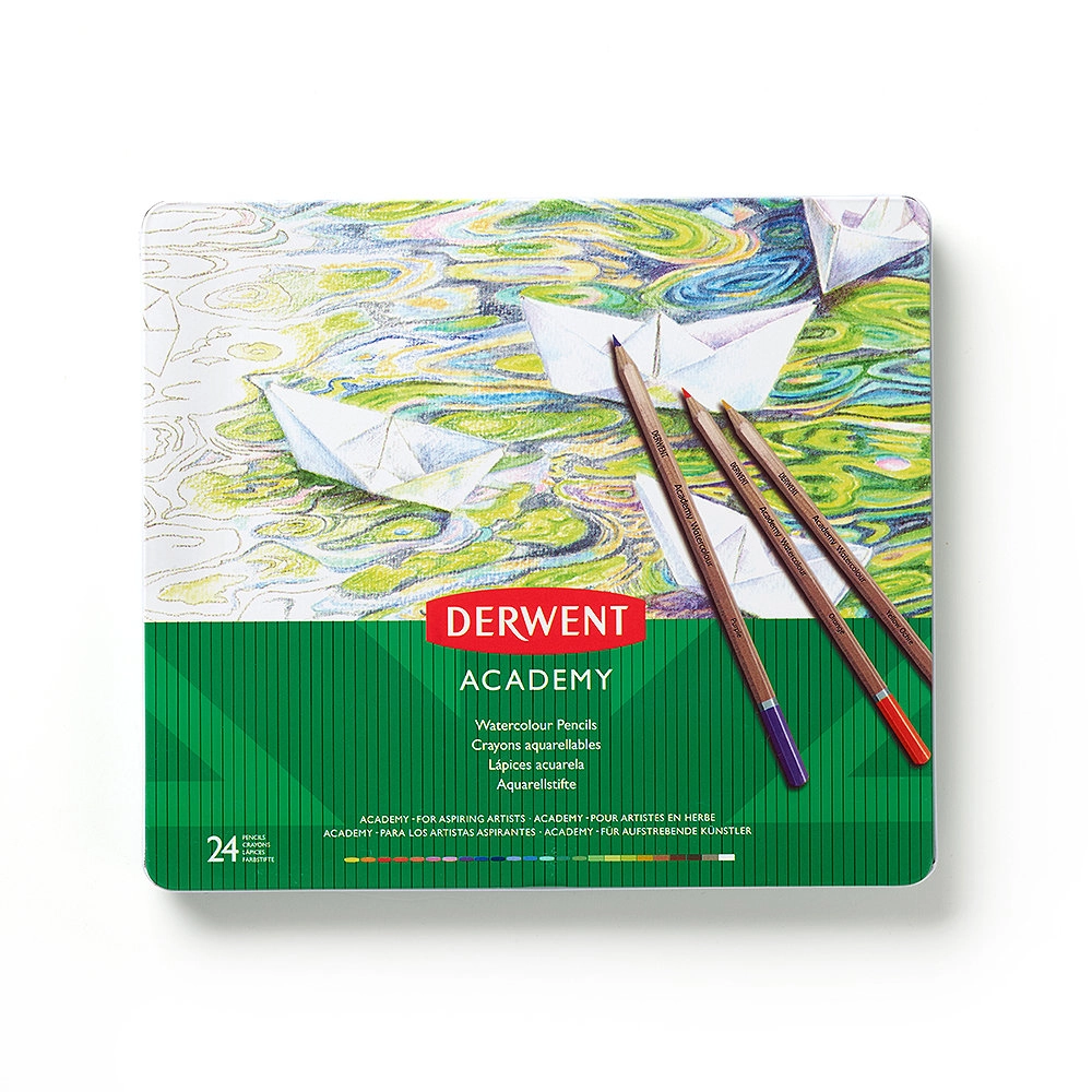 Caja de Lápices Acuarela 24 Colores – Pigmentos Solubles en Agua