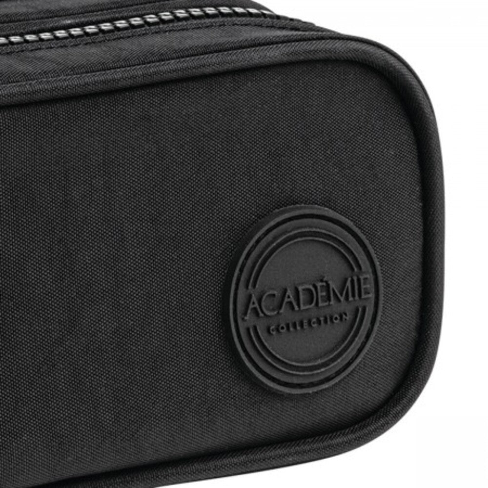 Estuche Duo Académie Negro con 2 Compartimentos – 210x90x90mm