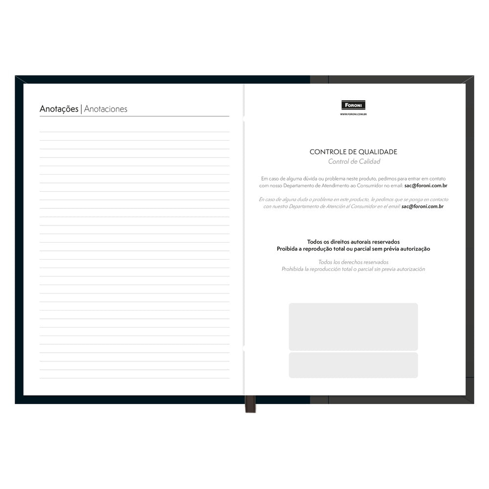 Agenda Ejecutiva Tilibra Cosida Permanente M8 Negro