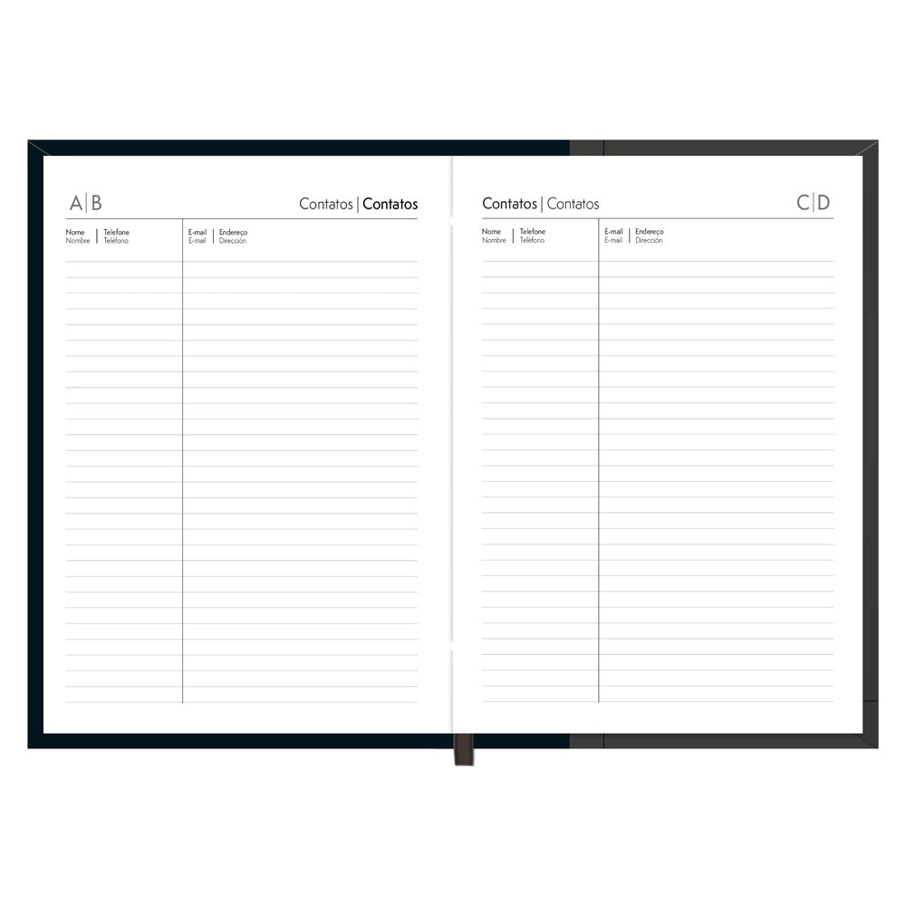 Agenda Ejecutiva Tilibra Cosida Permanente M8 Negro