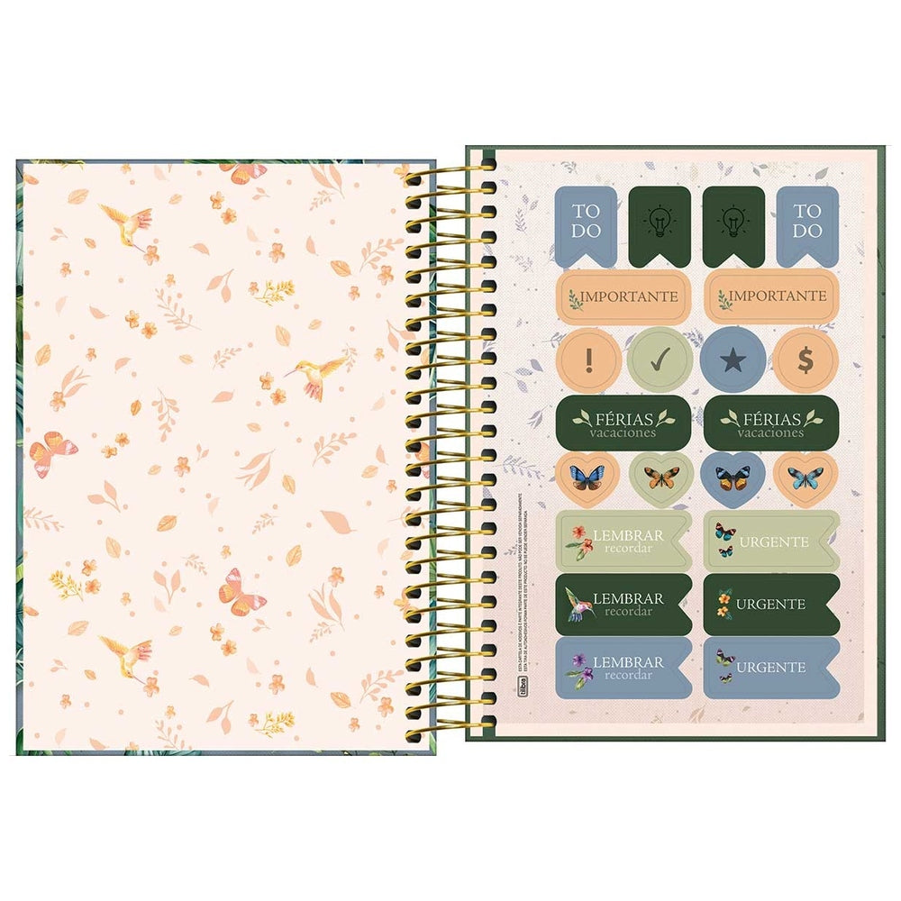 Agenda Espiral Tilibra Naturalis Diaria M5 2027 Celeste