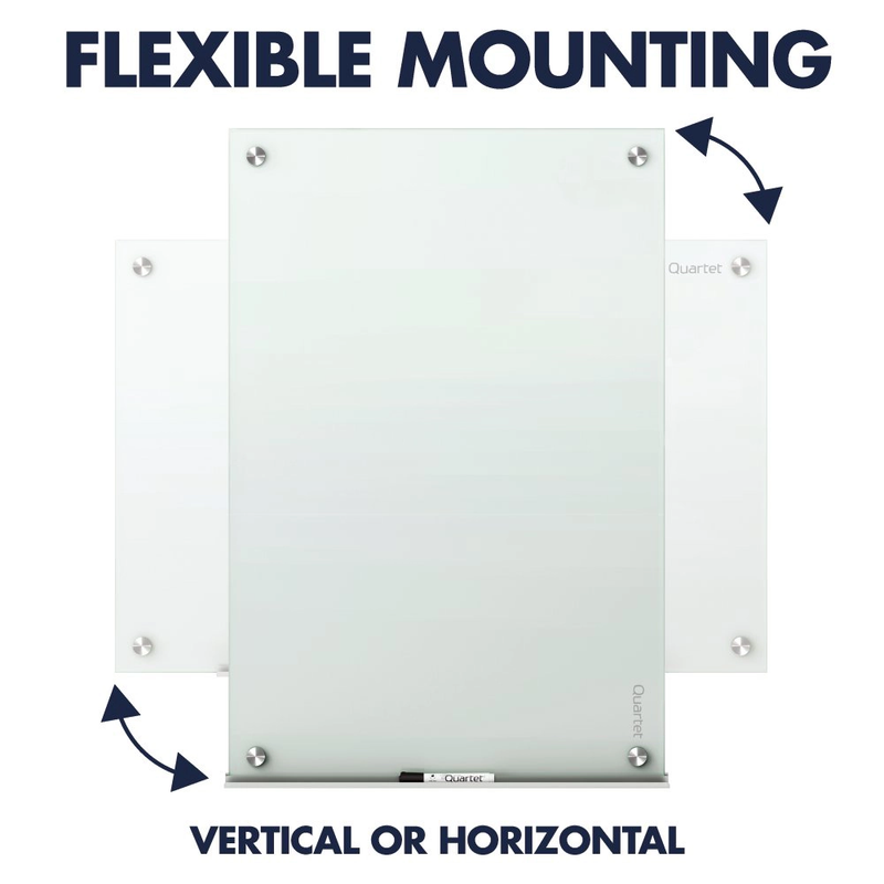 Pizarra Vidrio Magnética Sin Marco 90 x 120 cm Quartet