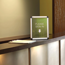 Señalética Clip de Aluminio para Mesa o Muralla 22x28 cm