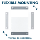 Señalética Display de Vidrio para Muralla 28x43 cm