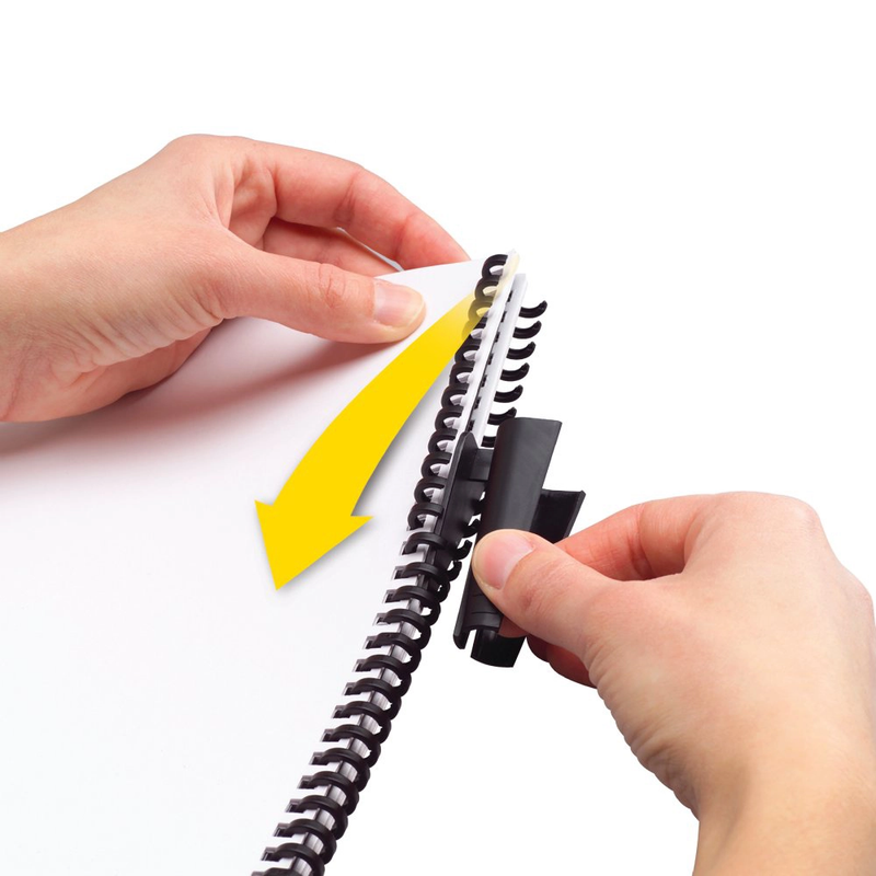 Anillo PROCLICK 8mm Negro  25 UN. / Capacidad 45 hojas