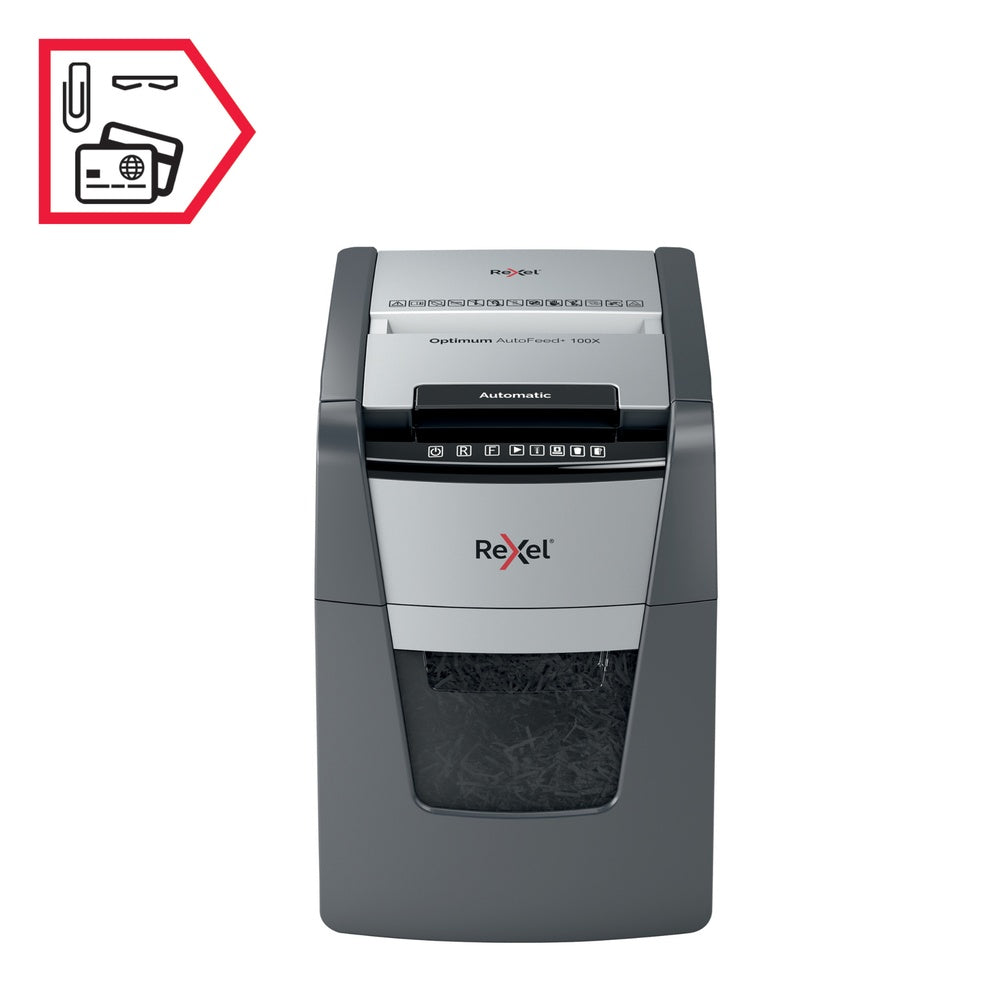 Trituradora de Papel Rexel Optimum Auto+ 100X P4 100 Hojas
