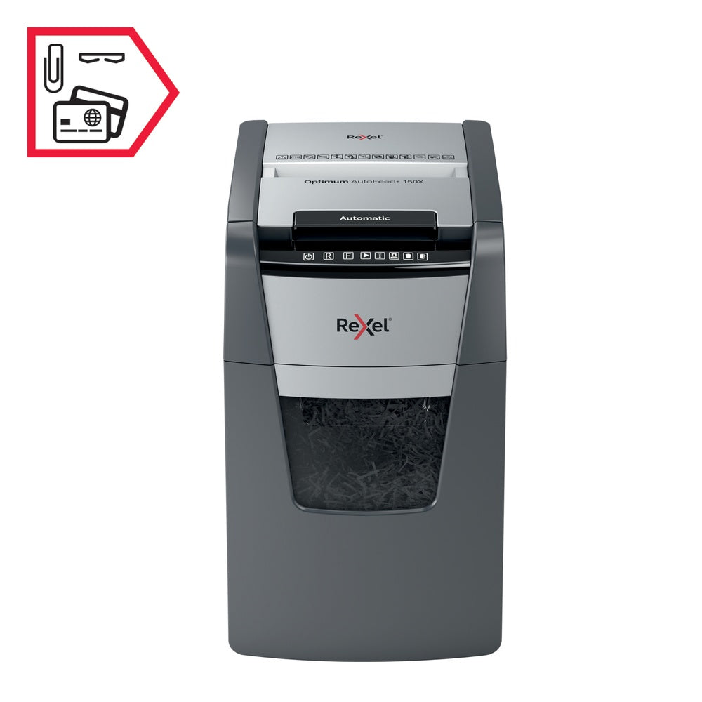 Trituradora de Papel Rexel Optimum Auto+ 150X P4 150 Hojas