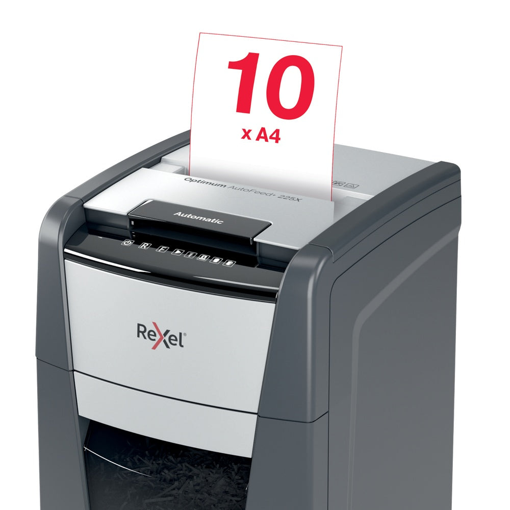 Trituradora de Papel Rexel Optimum Auto+ 225X P4 225 Hojas