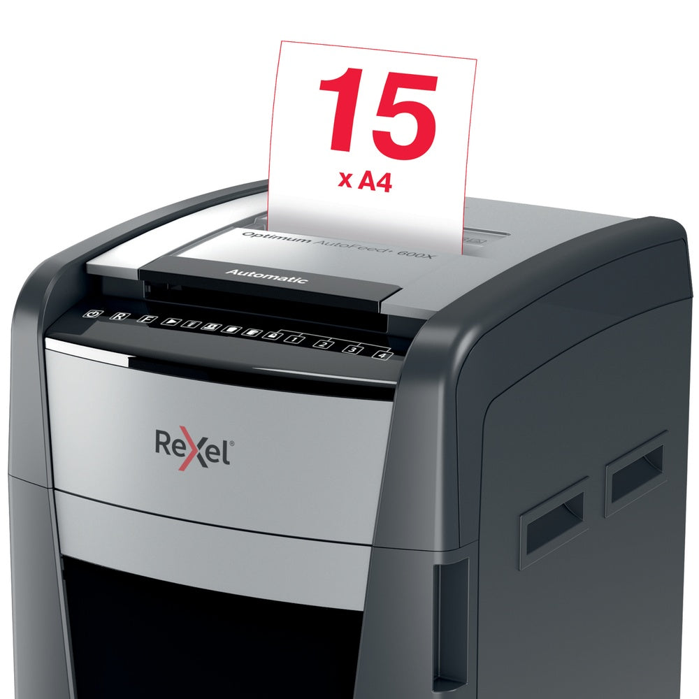 Trituradora de Papel Rexel Optimum Auto+ 600X P4 600 Hojas