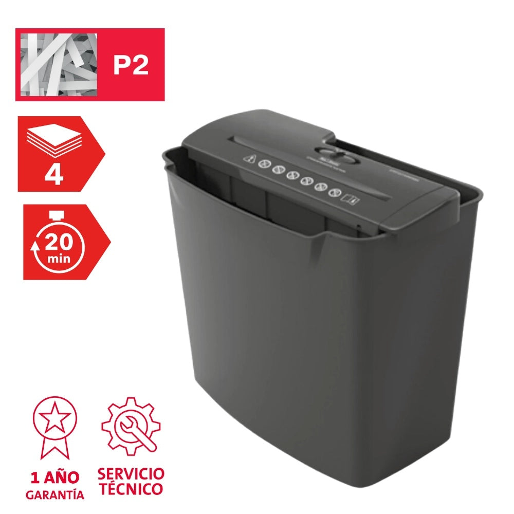 Trituradora de Papel Rexel Momentum S202 P2 4 Hojas