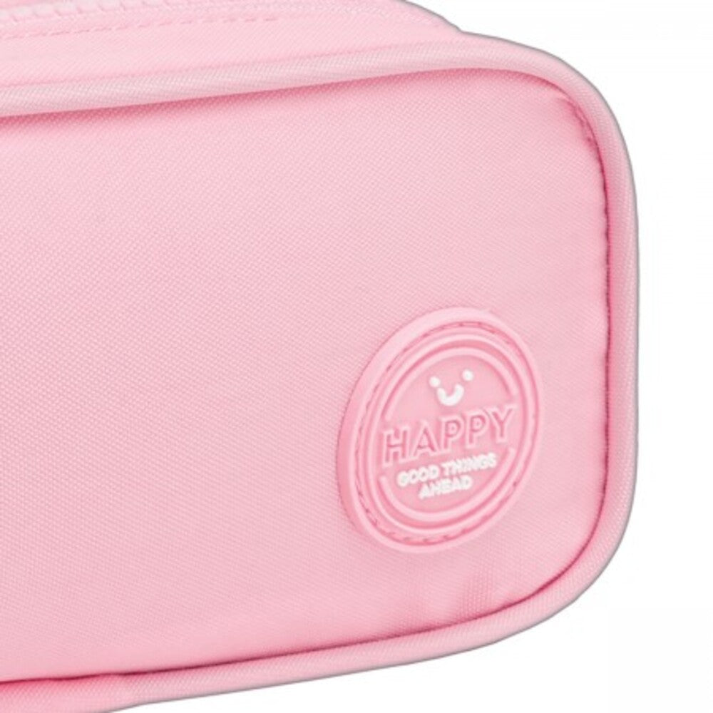 Estuche Duo Happy Rosa con 2 Compartimentos – 210x90x90mm