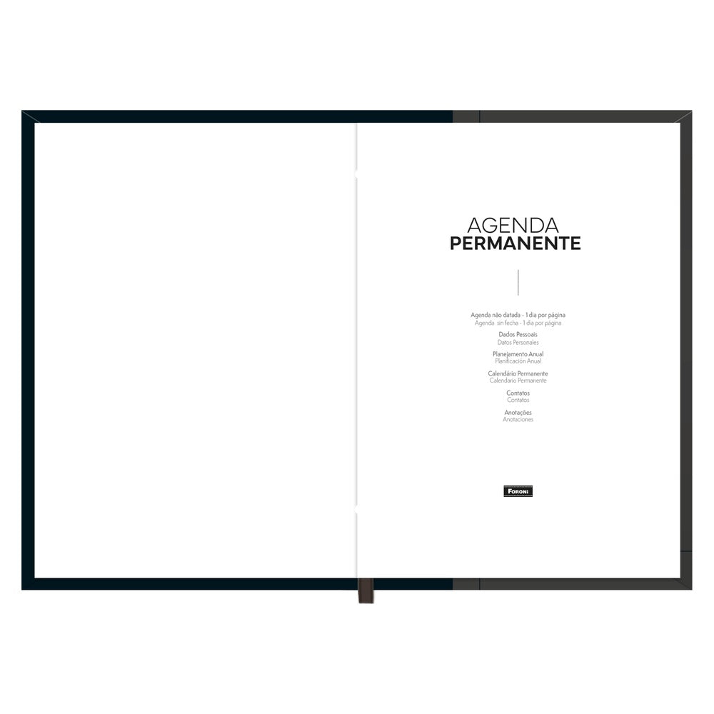 Agenda Ejecutiva Tilibra Cosida Permanente M8 Negro