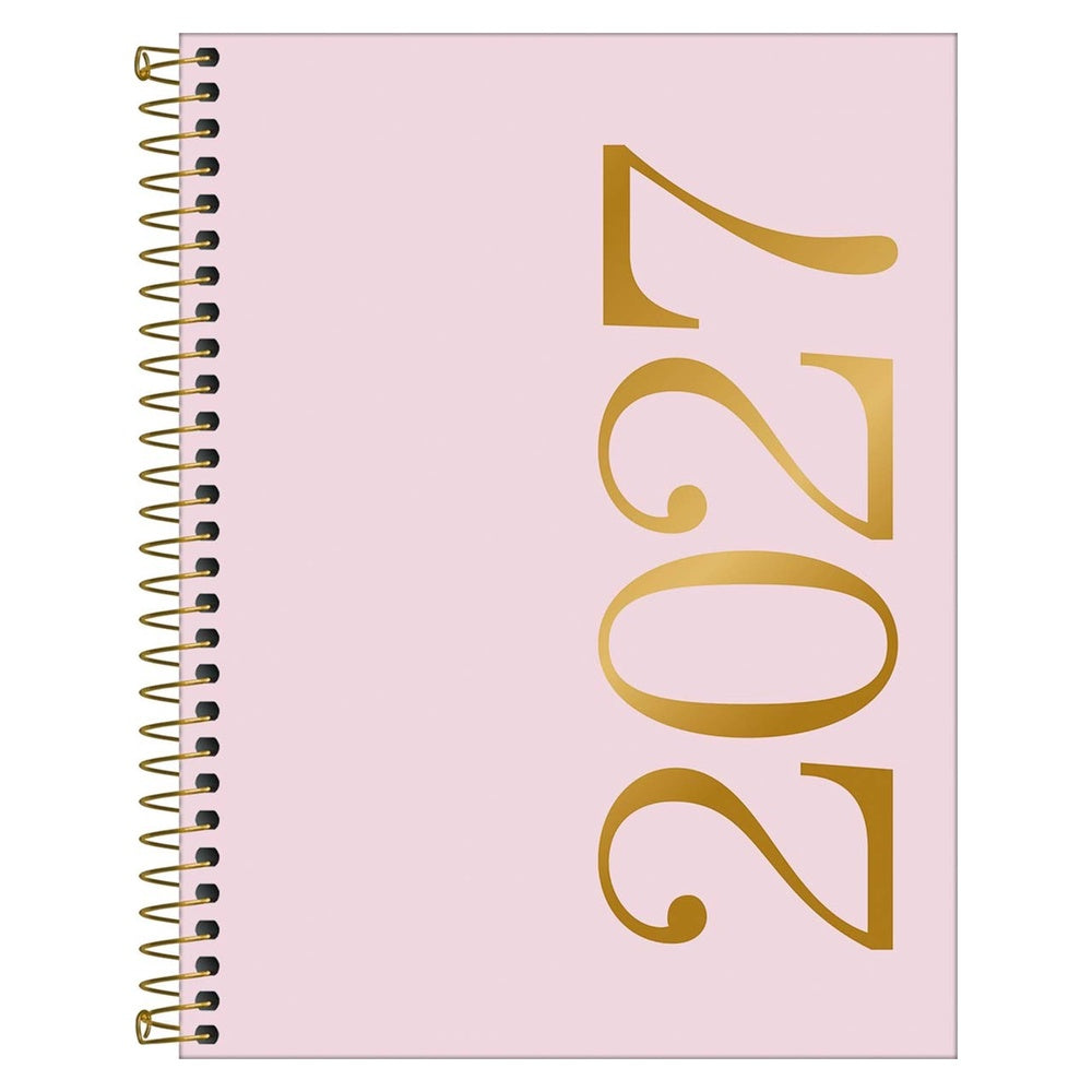 Agenda Ejecutiva Tilibra Espiral Diaria Vanilla M7 2027 Rosa