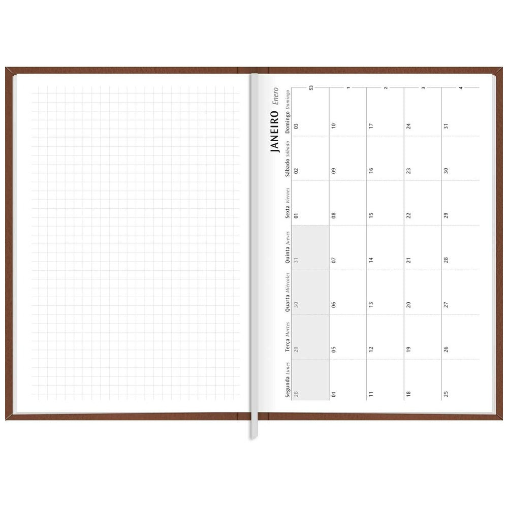 Agenda Ejecutiva Tilibra Cosida Diaria Torino M5 2027 Café