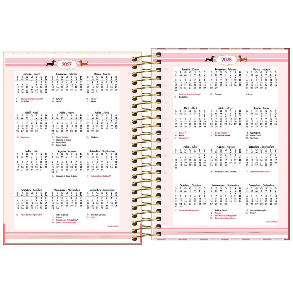 Agenda Espiral Tilibra Bownie M3 2027 Azul