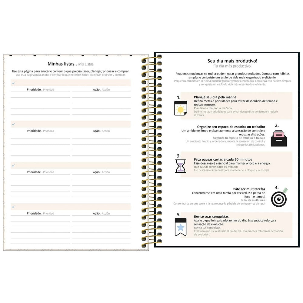 Planner Espiral Tilibra Wets Village M7 2027 Puntos