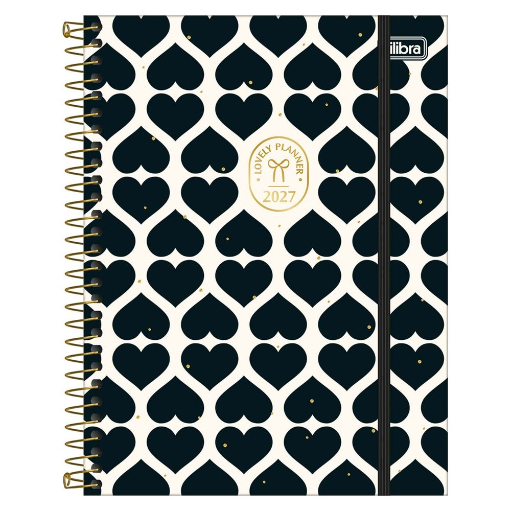 Planner Espiral Tilibra Wets Village M7 2027 Corazones