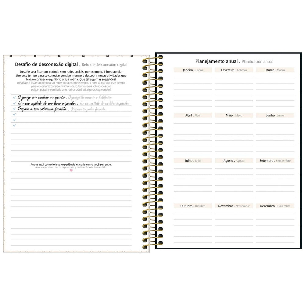 Planner Espiral Tilibra Wets Village M7 2027 Corazones