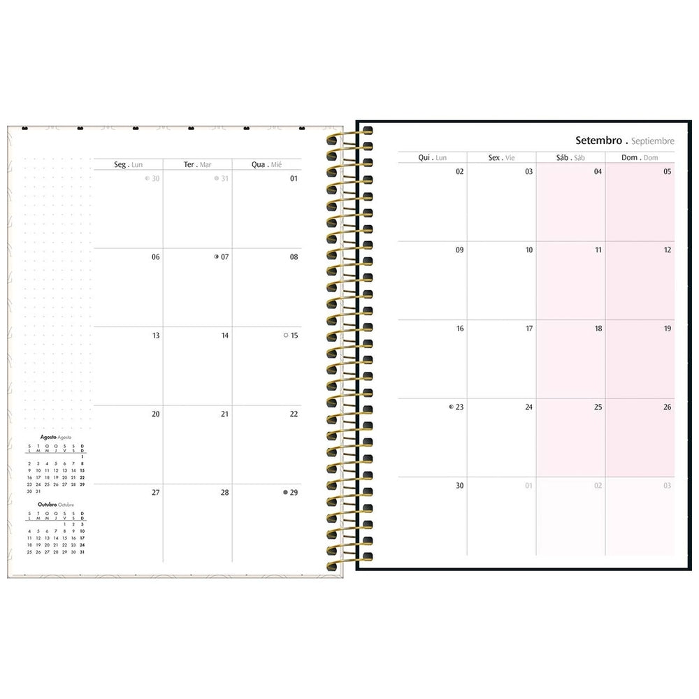 Planner Espiral Tilibra Wets Village M7 2027 Corazones