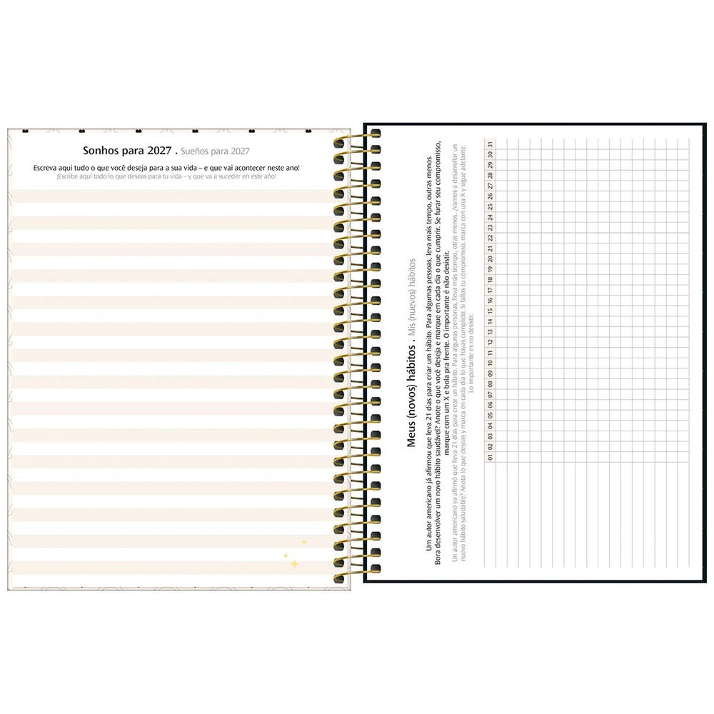 Planner Espiral Tilibra Wets Village M7 2027 Corazones