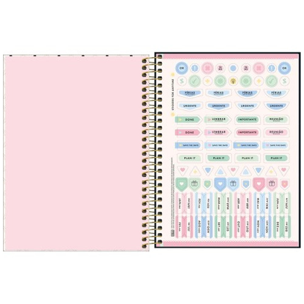 Planner Espiral Tilibra Wets Village M7 2027 Corazones