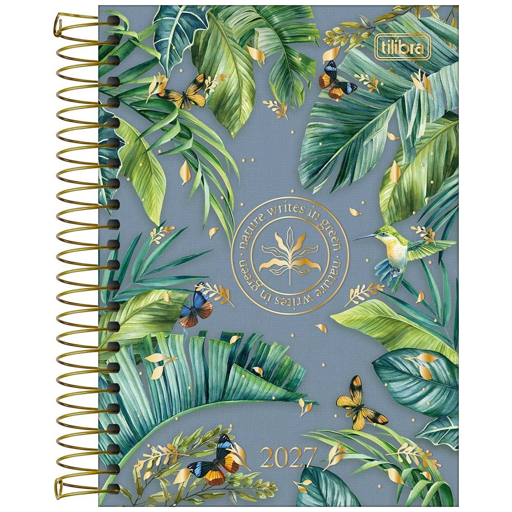 Agenda Espiral Tilibra Naturalis Diaria M5 2027 Celeste