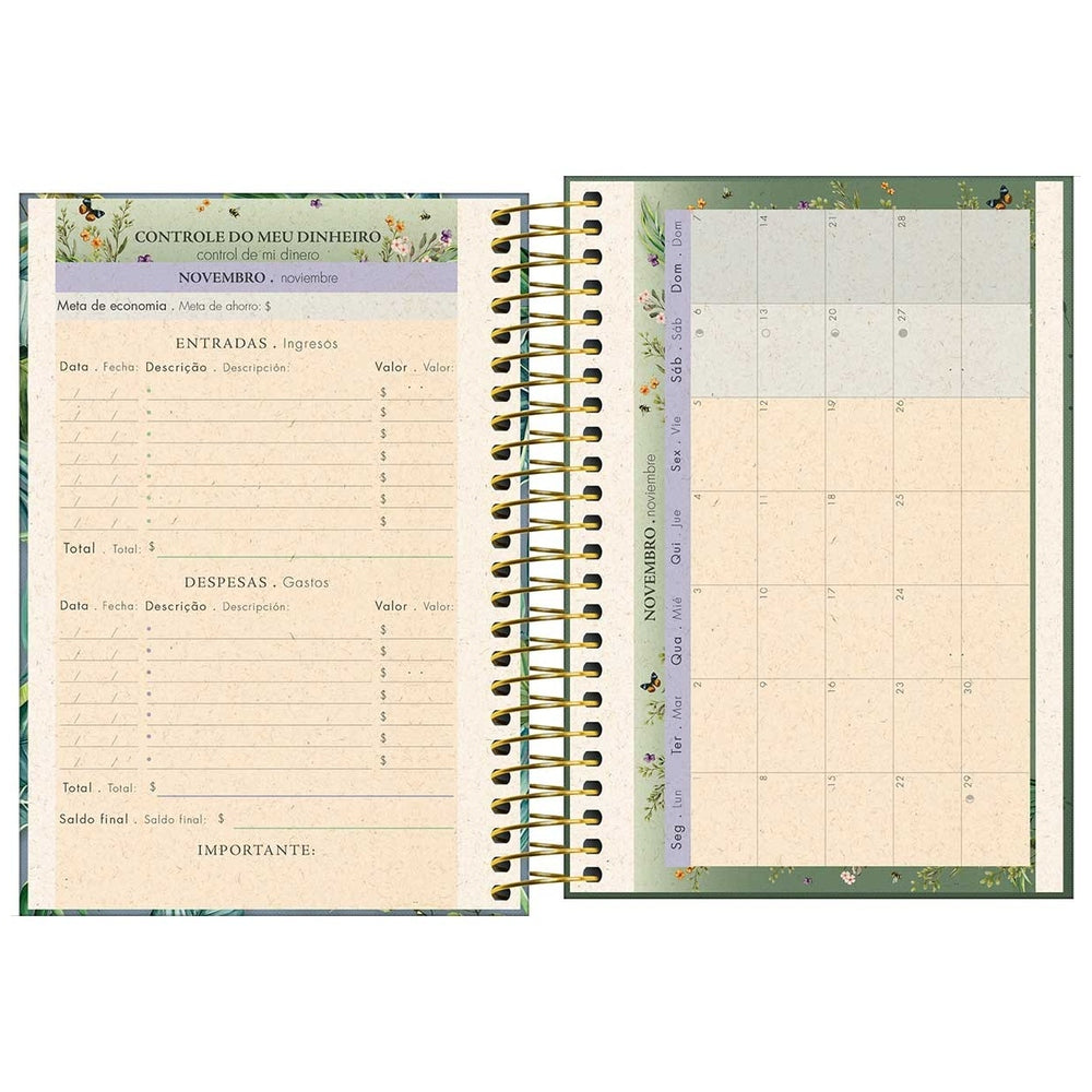 Agenda Espiral Tilibra Naturalis Diaria M5 2027 Celeste