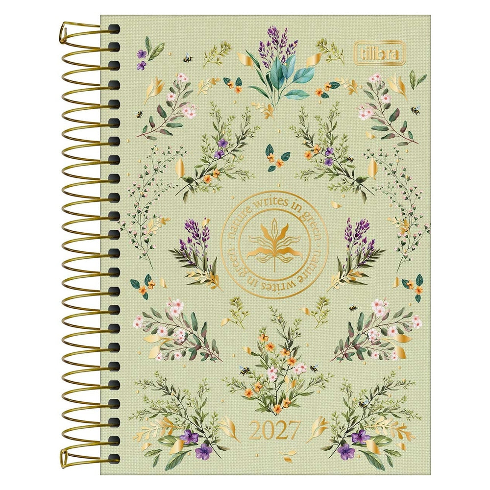 Agenda Espiral Tilibra Naturalis Diaria M5 2027 Verde