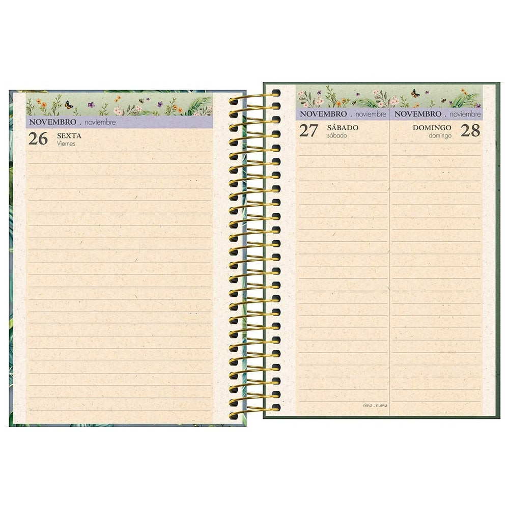 Agenda Espiral Tilibra Naturalis Diaria M5 2027 Verde