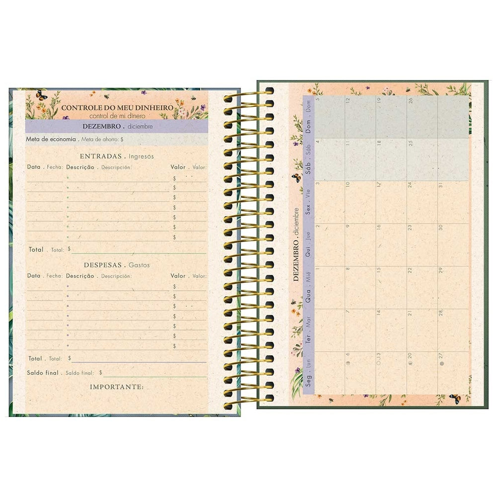 Agenda Espiral Tilibra Naturalis Diaria M5 2027 Verde