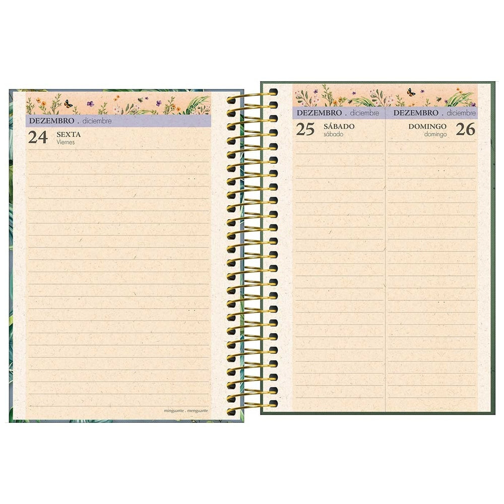 Agenda Espiral Tilibra Naturalis Diaria M5 2027 Verde