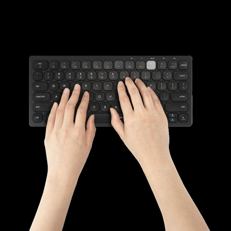 Teclado Inalámbrico Bluetooth Compacto 3 conexiones Negro