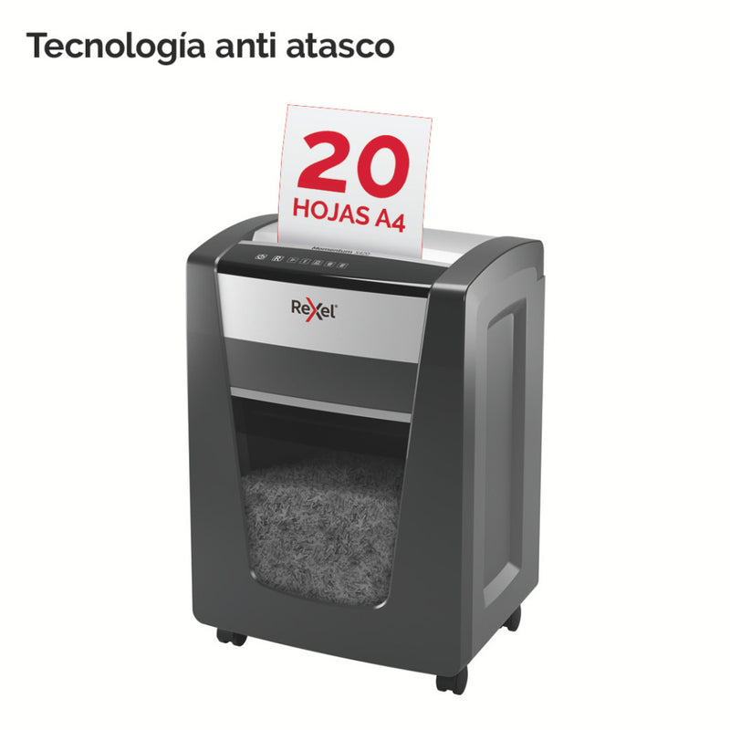 Trituradora Destructora de Papel X420 Corte Challa Rexel