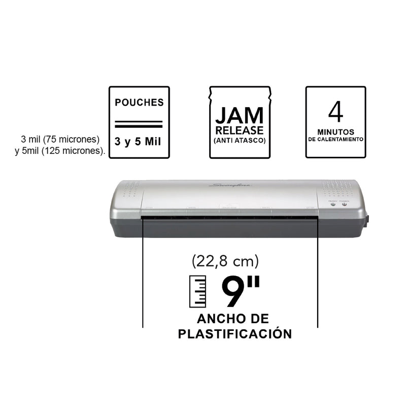 Plastificadora de Papeles A4 Inspire Plus Plata Swingline