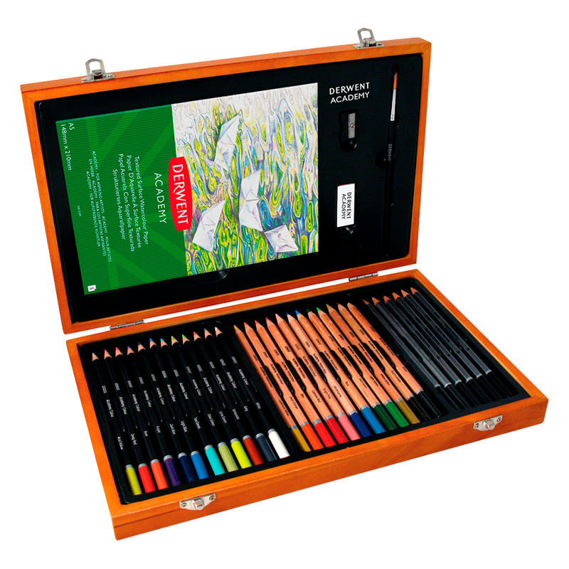 Set de Lapices de Colores Caja de Madera 35PZ DerwentAcademy