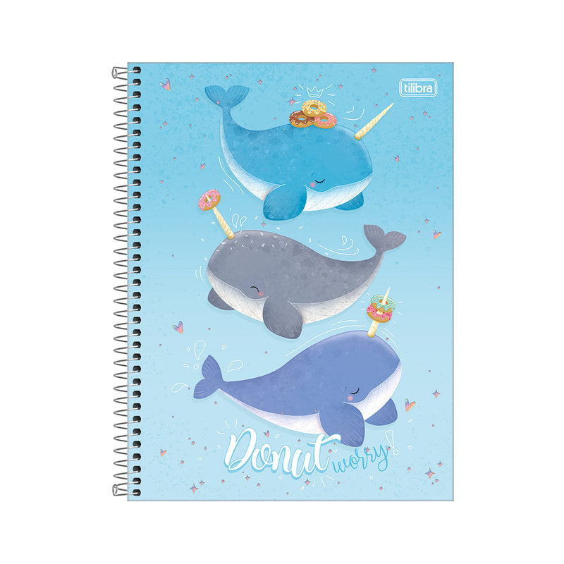 Cuaderno Univ Tapa Dura Bubble 100 Hojas Tilibra Donut worry