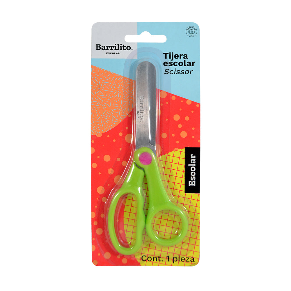 Tijera Escolar Acero Inoxidable 12,7 cm Punta Redonda