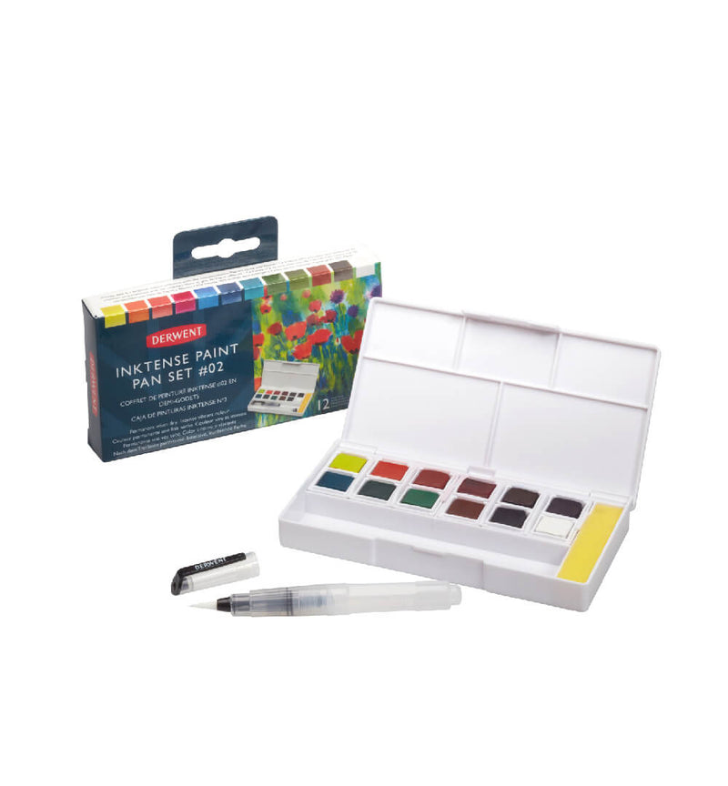 Set de pintura Inktense N02 pastillas 12 colores Derwent