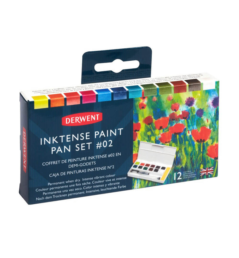 Set de pintura Inktense N02 pastillas 12 colores Derwent